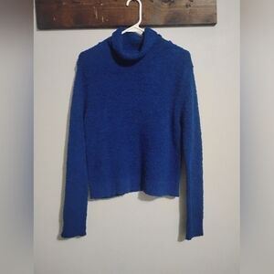 Warm, Cozy Blue Turtleneck Sweater XL (Fits Like a Large)